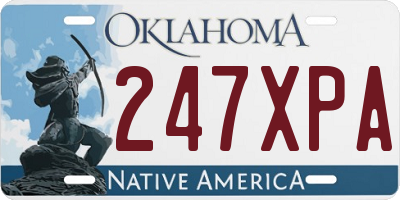 OK license plate 247XPA
