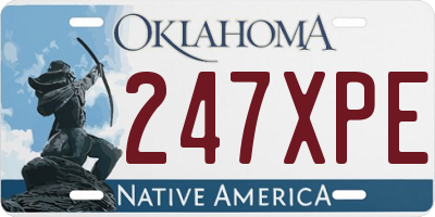 OK license plate 247XPE