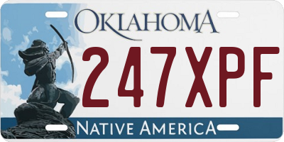 OK license plate 247XPF