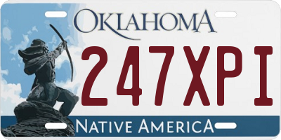 OK license plate 247XPI