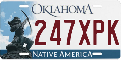 OK license plate 247XPK