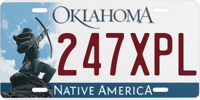 OK license plate 247XPL