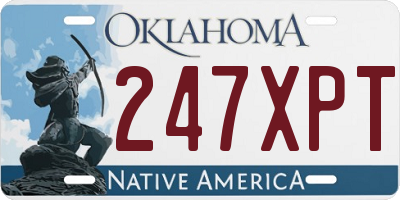 OK license plate 247XPT