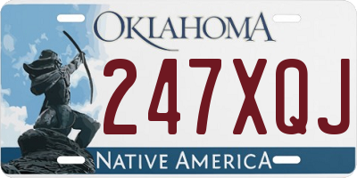 OK license plate 247XQJ