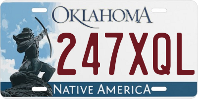 OK license plate 247XQL