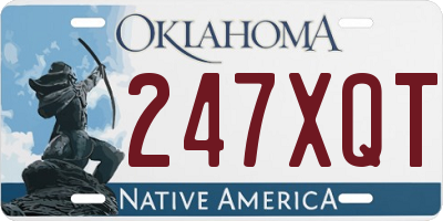 OK license plate 247XQT