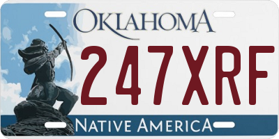 OK license plate 247XRF