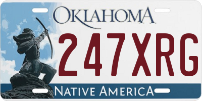 OK license plate 247XRG