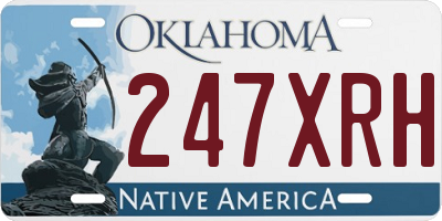 OK license plate 247XRH