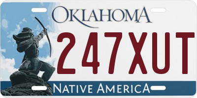 OK license plate 247XUT