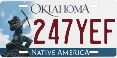 OK license plate 247YEF