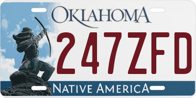 OK license plate 247ZFD