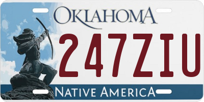 OK license plate 247ZIU