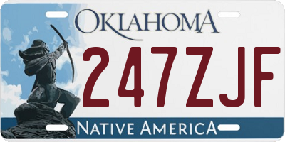 OK license plate 247ZJF