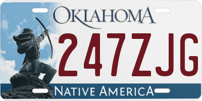 OK license plate 247ZJG