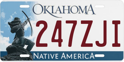 OK license plate 247ZJI