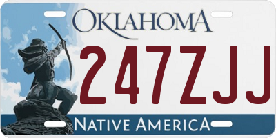 OK license plate 247ZJJ