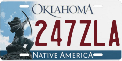 OK license plate 247ZLA