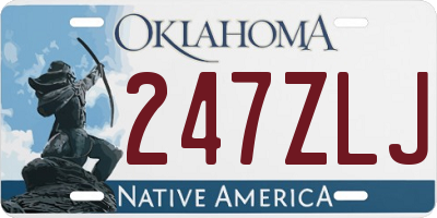 OK license plate 247ZLJ