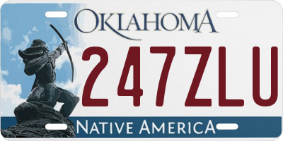 OK license plate 247ZLU