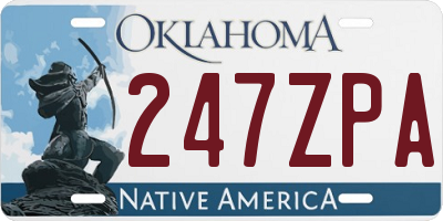 OK license plate 247ZPA
