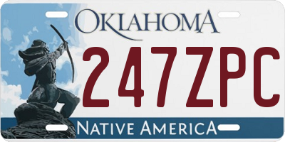 OK license plate 247ZPC