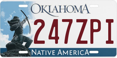 OK license plate 247ZPI