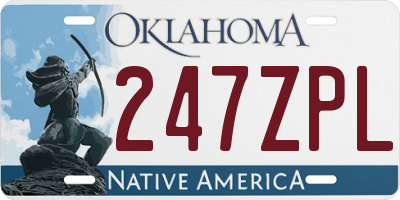 OK license plate 247ZPL