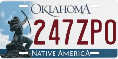 OK license plate 247ZPO