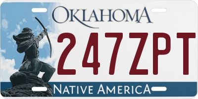 OK license plate 247ZPT