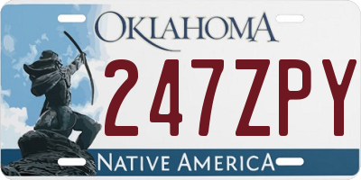 OK license plate 247ZPY