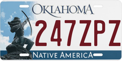 OK license plate 247ZPZ