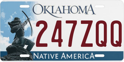 OK license plate 247ZQQ