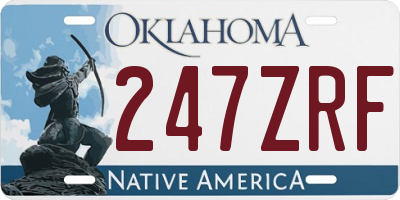 OK license plate 247ZRF