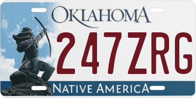 OK license plate 247ZRG