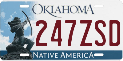 OK license plate 247ZSD