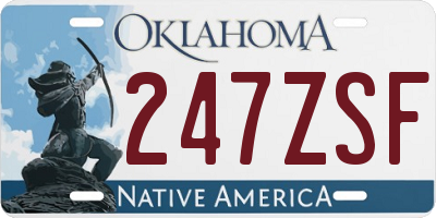 OK license plate 247ZSF