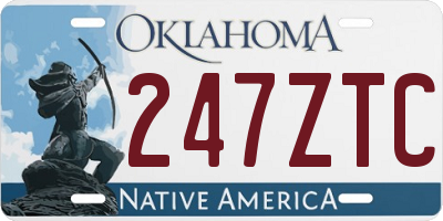 OK license plate 247ZTC