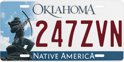 OK license plate 247ZVN