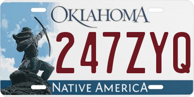 OK license plate 247ZYQ