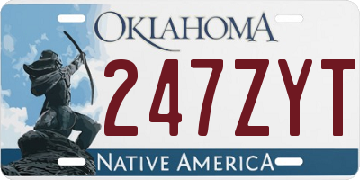 OK license plate 247ZYT