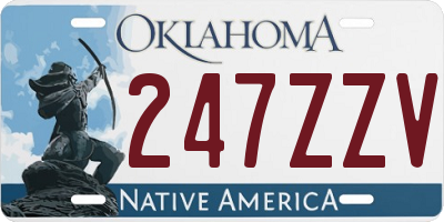 OK license plate 247ZZV