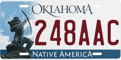 OK license plate 248AAC