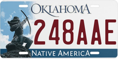 OK license plate 248AAE