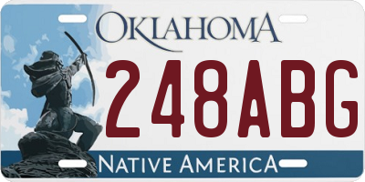 OK license plate 248ABG