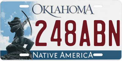 OK license plate 248ABN