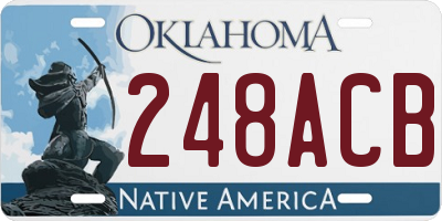 OK license plate 248ACB