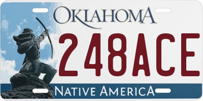 OK license plate 248ACE