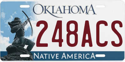 OK license plate 248ACS
