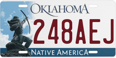 OK license plate 248AEJ